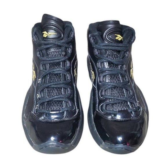 Reebok Question Black Gold Basketball Allen Iverson Hexalite Sz 5.5y/7 in Women - Picture 4 of 7